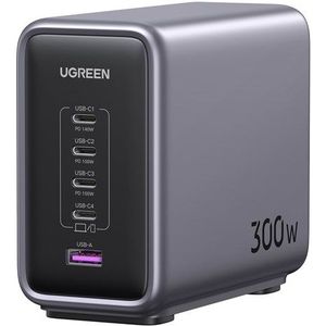 UGREEN - Nexode - USB C-oplader - 300W - 5-poorts GaN-oplader - 5-in-1 laadstation