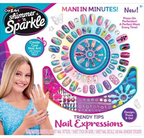 Nagelversiering - Trendy Tips - Press-On Nagels - Diverse Ontwerpen - Creatief Speelgoed