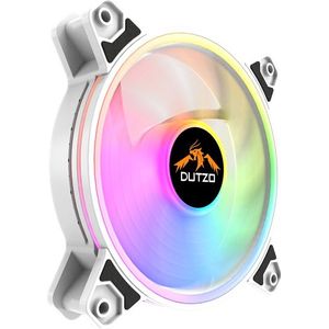 DUTZO KURA 140 Wit ARGB - Case ventilator - 140mm - Wit met RGB-licht - 29 dBA
