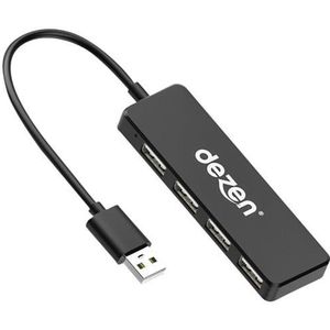 dezen UH24 USB hub - 4 - USB 2.0 - Zwart