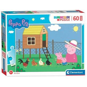 Clementoni - Peppa Pig Legpuzzel - Kinderpuzzel – Puzzel met 60 Stukjes - Vanaf 4 Jaar