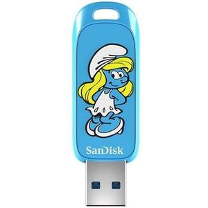 SANDISK - Smurfette - USB-stick - Blauw - 256GB - USB 3.2 Gen1 - 130MB/s