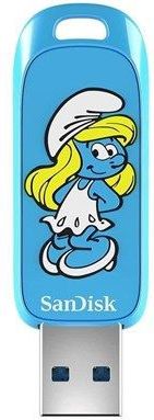 SANDISK - Smurfette - USB-stick - Blauw - 256GB - USB 3.2 Gen1 - 130MB/s