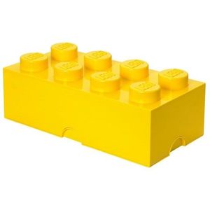 Opbergbox Lego Brick 8 Geel