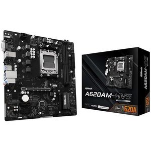 ASRock A620AM-HVS Moederbord - AMD A620A - AMD AM5 socket - DDR5 RAM - Micro-ATX