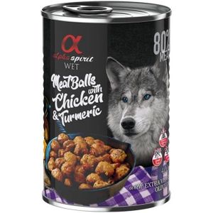 Alpha Spirit canned meatballs with chicken & turmeric 400g