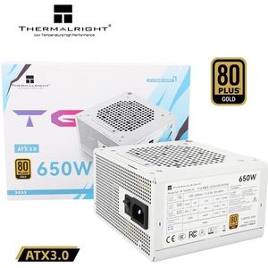 Thermalright TG S (Non-Modular) Wit - Voeding - 650 Watt - 120 mm - ATX 3.0 - 80 Plus 80 PLUS Gold