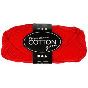 Creativ Company Cotton yarn Red 50gr 85m