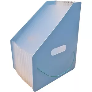 Relaxdays tijdschriftencassette - 3 vakken - A4 - 31,5 x 24 x 29 cm - organizer - staal - zilver