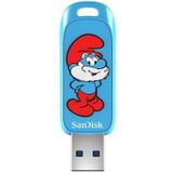 SANDISK - Papa Smurf - USB-stick - Blauw - 128GB - USB 3.2 Gen1