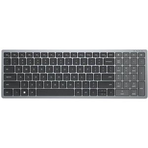 Dell KB740 - keyboard - compact multi device - AZERTY - French - titan grey - Toetsenbord - Frans - Grijs
