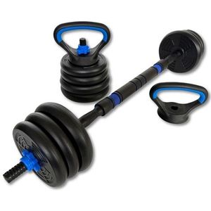 ASG 20 kg. Vægtsæt m. Runde skiver - Sort/Blå