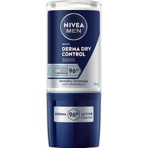 NIVEA - Men Derma Dry Control Maximum - Roll-On Deodorant - 50 ml