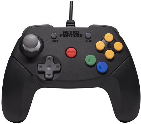 Retro Fighters Brawler64 Color Edition v2 - Black - Wired Controller - Nintendo 64
