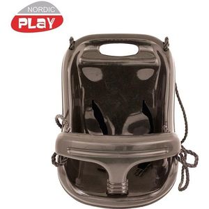 Nordic Play baby swing black with black rope
