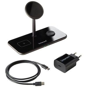 Intenso 3-in-1 Magnetisch Draadloos Laadstation - 15W - Zwart