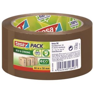 tesa pack eco & Strong Packaging Tape ecoLogo 66m x 50mm Bruin