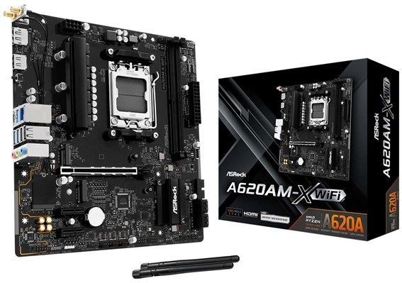 AsRock A620AM-X WiFi - Moederbord - mATX - HDMI/DP - DDR5