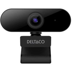 Deltaco W-100 Webcam - Zwart - 1080p - 2MP - 1m Kabellengte