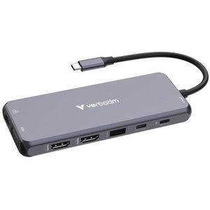 Verbatim CMH-14 14-Port USB-C Pro Multiport Hub USB hub - 14 - USB 3.1 - Grijs