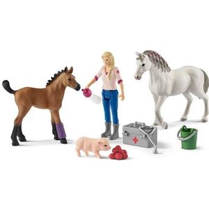 Schleich Vet visiting mare and foal