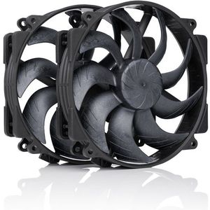Noctua NF-A14x25r G2 PWM Sx2-PP chromax.black - Case ventilator - 120mm - Black