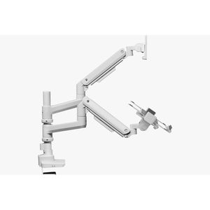 Alterzone Arm Luxe Heavy-duty Single Monitor Arm with Laptop Tray White