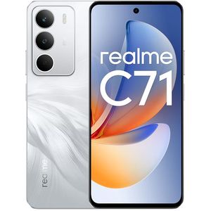 realme C71 - Smartphone - Wit - 6 + 128 GB - 6000 mAh batterij - 45 W opladen - 50 MP AI-camera