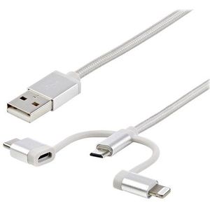 StarTech.com USB Multi Charging Cable - Lightning USB-C Micro-USB - USB cable - 1 m