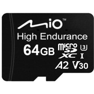 Mio - High-Endurance MicroSD Card - 64GB - Read tot 100MB/s - Write tot 80MB/s