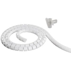 Deltaco Nylon cable cover 2.5m white