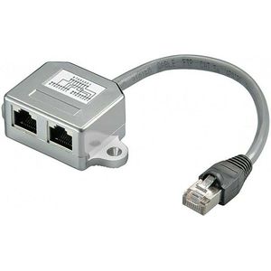 Goobay LAN-kabelverdeler (netwerkverdubbelaar - Y-adapter - 2x CAT 5 Ethernet-bedrading: 1x 8-pins N