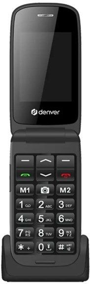 Denver Senioren Mobiele Telefoon 4G - Grote Toetsen - SOS - Oplaadstation