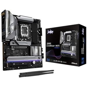 ASRock Z890 LIVEMIXER WIFI Moederbord - Intel Z890 - Intel LGA1851 socket - DDR5 RAM - ATX