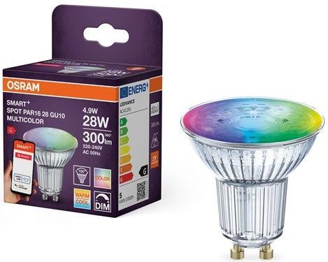 OSRAM - SMART LED Spot PAR16 - Reflector - GU10 - 4,9W - RGBW - Dimbaar - ZigBee 3.0