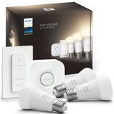 Philips Hue White Starter Pack E27 met 3 lampen, dimmer + Bridge