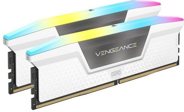 Corsair - Vengeance RGB - RAM - Wit - 32 GB (2 x 16 GB), 6000 MHz, DDR5, CAS 36
