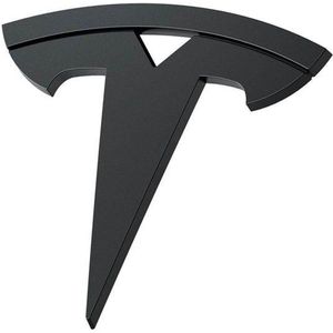 Spigen - Tesla Front Emblem Logo Full Cover - Zwart - Accessoire voor Tesla Model 3 2024