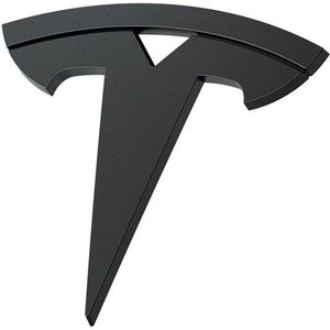 Spigen - Tesla Front Emblem Logo Full Cover - Zwart - Accessoire voor Tesla Model 3 2024