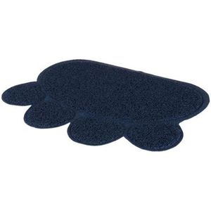 Trixie Kattenbakvulling tray mat paw polyvinylchloride 60 � 45 cm dark Blauw