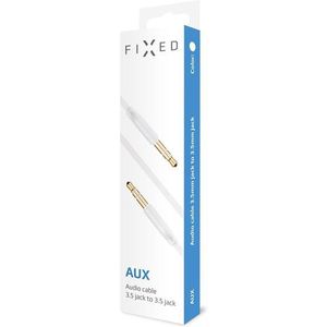 FIXED Audio 2x3.5mm Gold-plated Flat Cable 1m White
