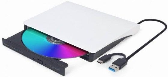 Gembird - DVD-USB-031-BW - Externe DVD-brander - Wit - USB 3.1 Gen 1