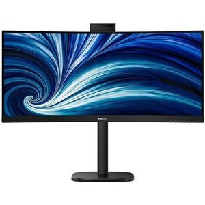 Philips - 3000 Series 34B2U3600CH/00 - Computer Monitor - Zwart - 86,4 cm - 3440 x 1440 Pixels - Wide Quad HD - Gebogen