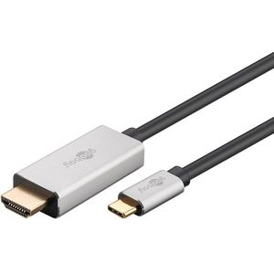 Pro HDMI - USB-C - Beelscherm- en tv-kabel - 3m - Grijs