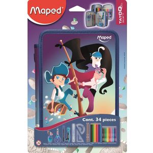 Maped Pencil case dobbel Pirates with content 34 items