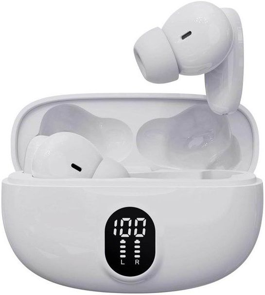 Denver - TWE-57W - In Ear Oordopjes - Wit - Bluetooth - Echte Draadloze