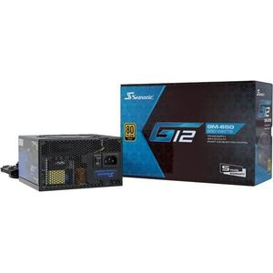 Seasonic G12 GM-650 Voeding - 650 Watt - 120 mm - ATX - 80 Plus 80 PLUS Gold