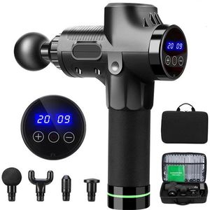 Gear4U - Massagepistool - Zwart - 30 Snelheden - 4 Massagekoppen - Tot 120 Minuten Batterijduur