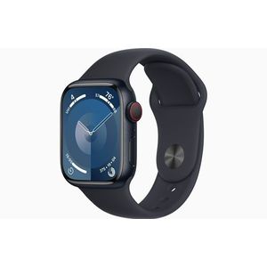 Apple Watch Series 9 GPS + Cellular 41mm - Midnight Aluminium Case with Midnight Sport Band - S/M