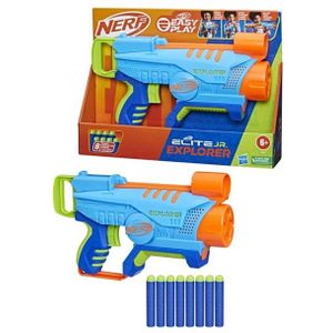 NERF Elite Junior Explorer Blaster - Eenvoudig te bedienen, geschikt voor kinderen vanaf 6 jaar - Inclusief 8 darts